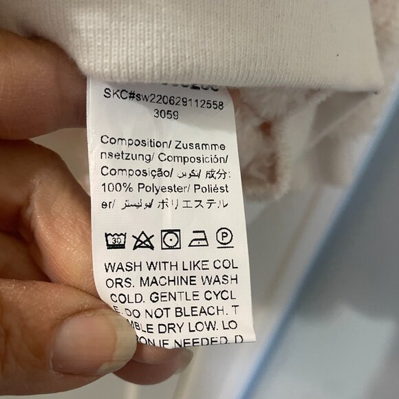 Brooklyn Quarter Zip Fleece pullover. Embroidered words, Heart texture Size L - Picture 6 of 7